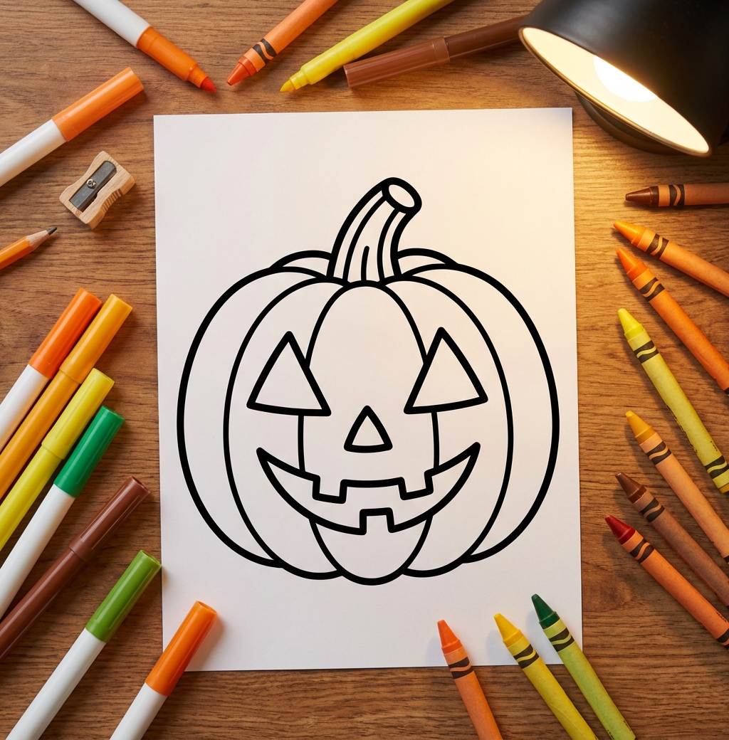 How to Draw halloween pumpkin, Step by Step