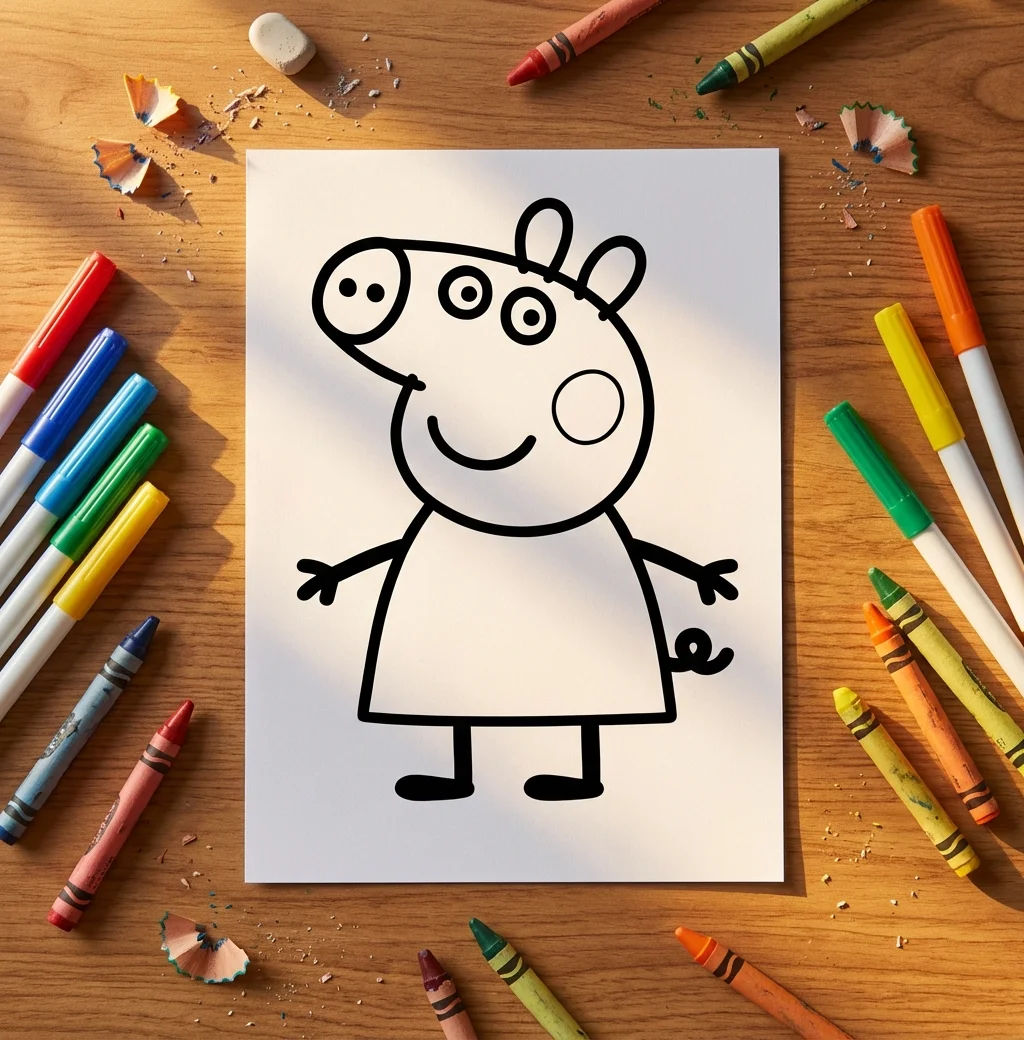 How to Draw Peppa Pig, Step by Step