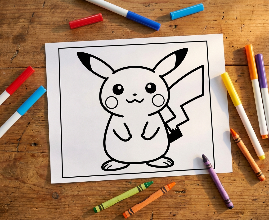 How to Draw pikachu, Step by Step