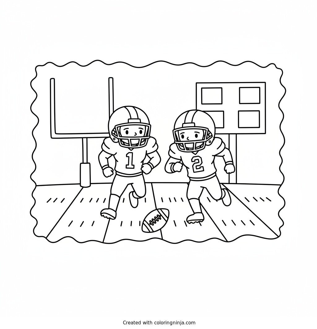 A coloring page of AFC Divisional Round