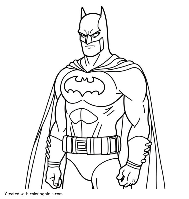 A coloring page of batman
