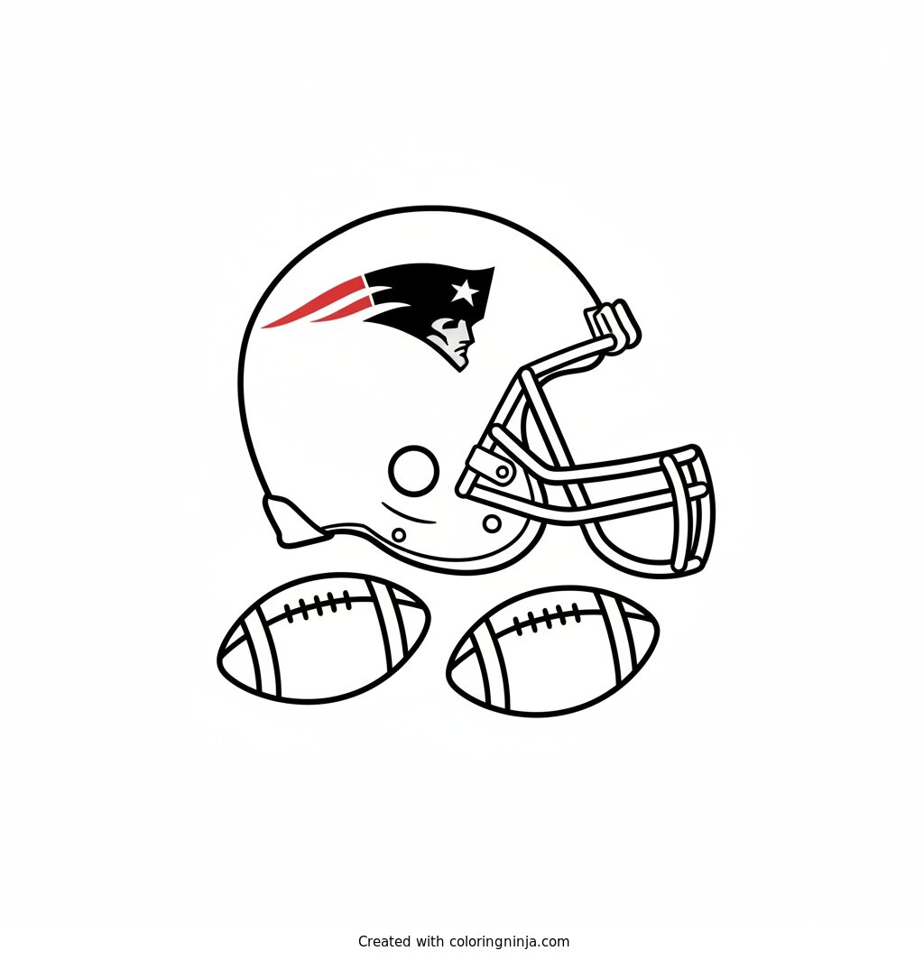 Coloring page of new england patriots 