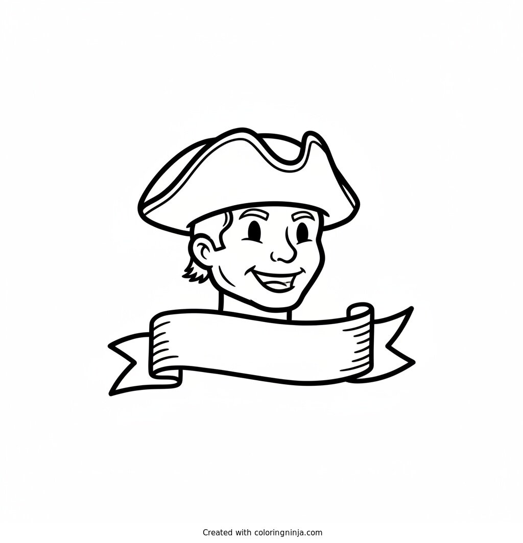 A coloring page of Patriots COOL logo 