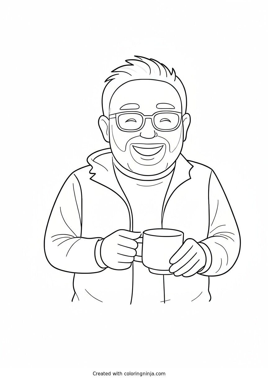 A coloring page of A woman in a red dress casting a spell