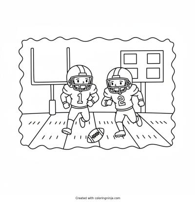 A coloring page of AFC Divisional Round