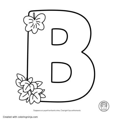 A coloring page of B