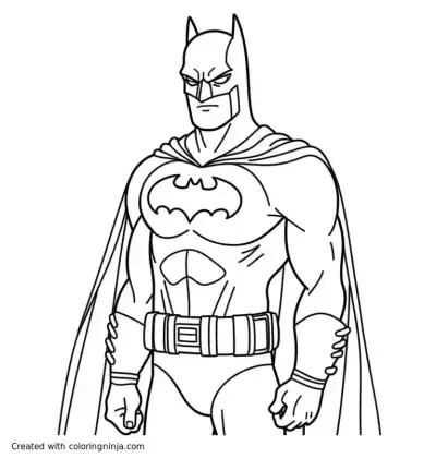 A coloring page of batman
