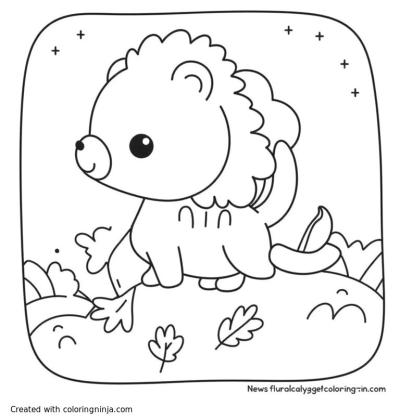 A coloring page of Bluey