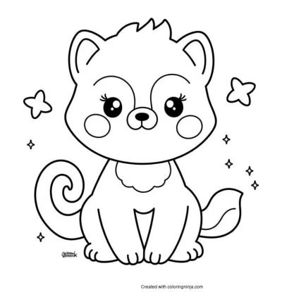 A coloring page of canijo
