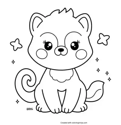 A coloring page of canijo