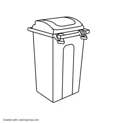 A coloring page of create a colouring in sheet using brisbane city council bins promoting using the right bin for the right purpose