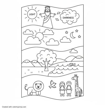 A coloring page of De Gênesis até apocalipse, me imagens para colorir 