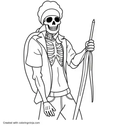 A coloring page of dead man

