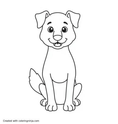 A coloring page of Dog