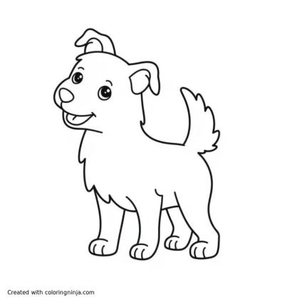 A coloring page of dog
