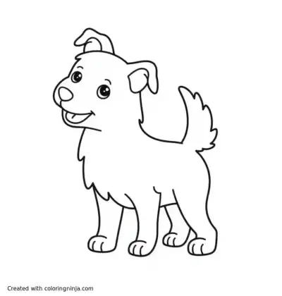 A coloring page of dog
