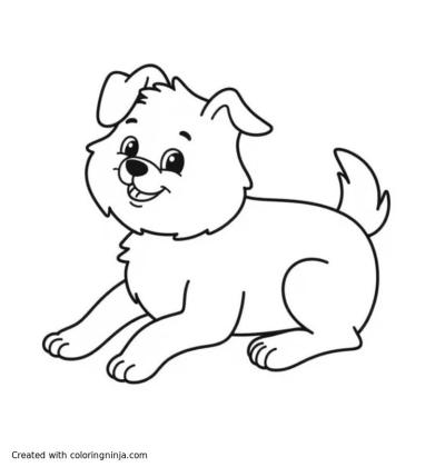A coloring page of dog