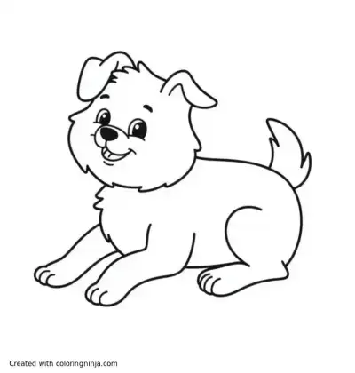 A coloring page of dog