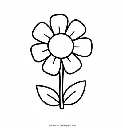 A coloring page of flower