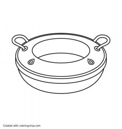A coloring page of Handpan