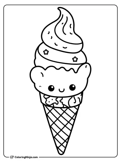 Ice Cream Coloring Page