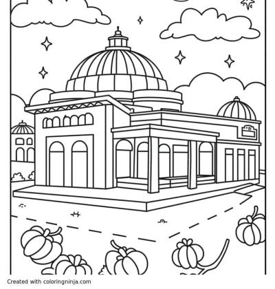 A coloring page of kolkata