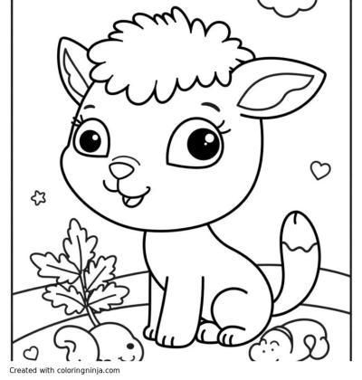 A coloring page of labubu
