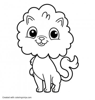 A coloring page of LABUBU