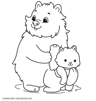 A coloring page of labubu