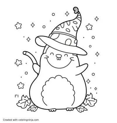 A coloring page of magicale pancle
