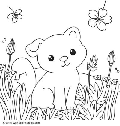 A coloring page of nature cover page
