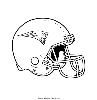 New England Patriots Helmet Side View Profile Coloring Page coloring page