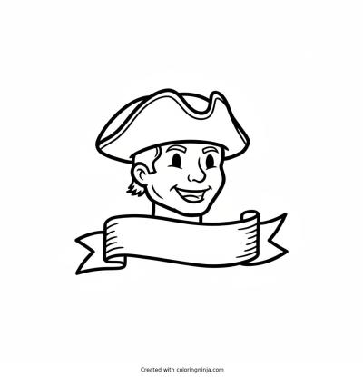 A coloring page of Patriots COOL logo 