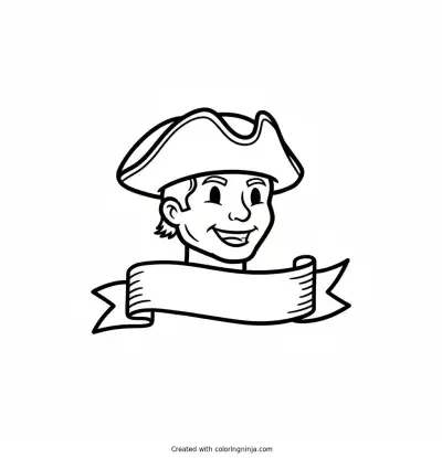A coloring page of Patriots COOL logo 
