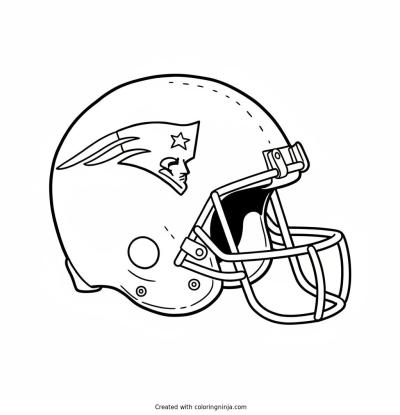 A coloring page of Patriots helmet
