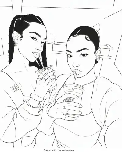 A coloring page of Photo to coloring page