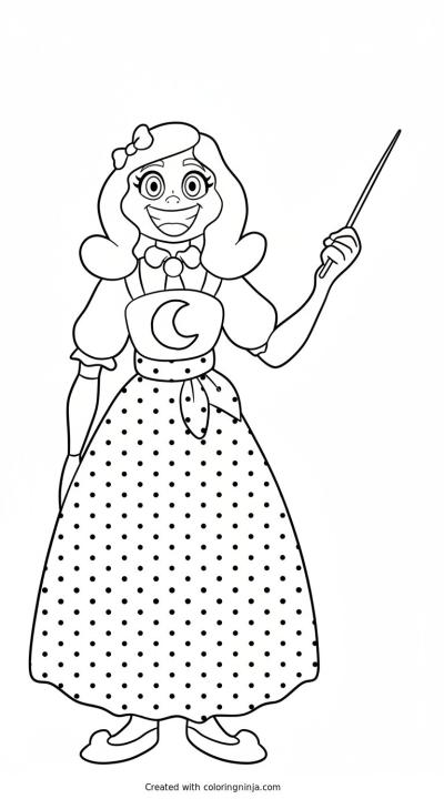 A coloring page of Miss Delight coloring page