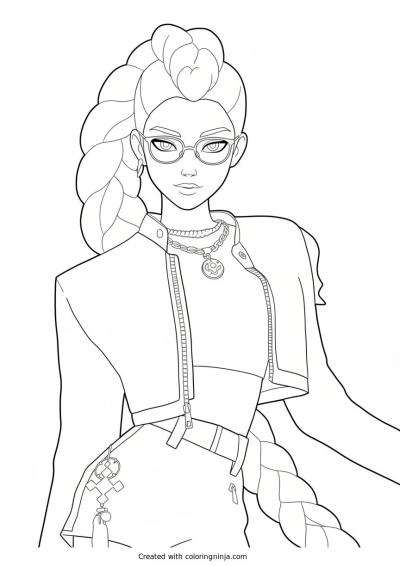 A coloring page of Rumi