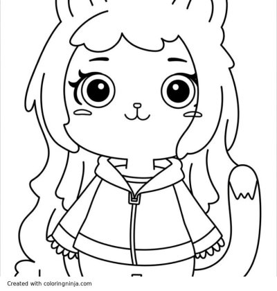 A coloring page of Rebekah Michaelson
