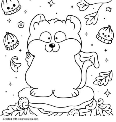 A coloring page of scary things