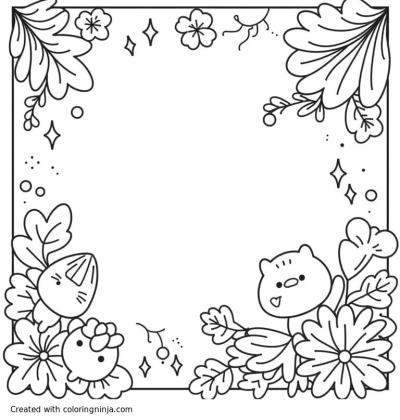 A coloring page of шрек
