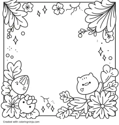 A coloring page of шрек