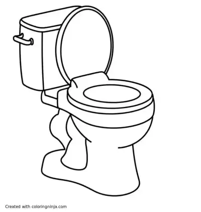 A coloring page of skibidi toilet
