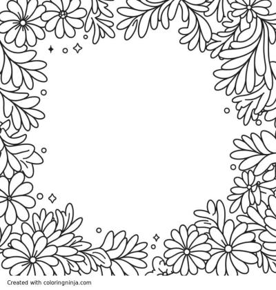 A coloring page of spring festival