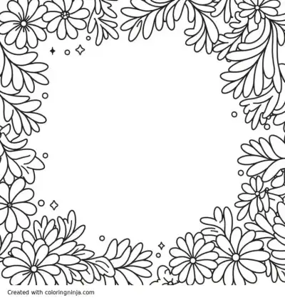 A coloring page of spring festival