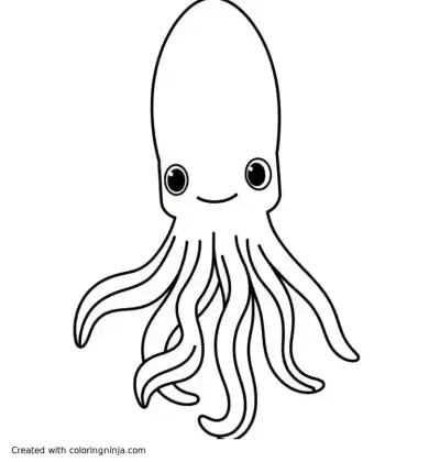 A coloring page of squid game