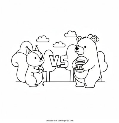 A coloring page of V.S