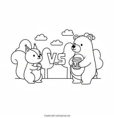 A coloring page of V.S