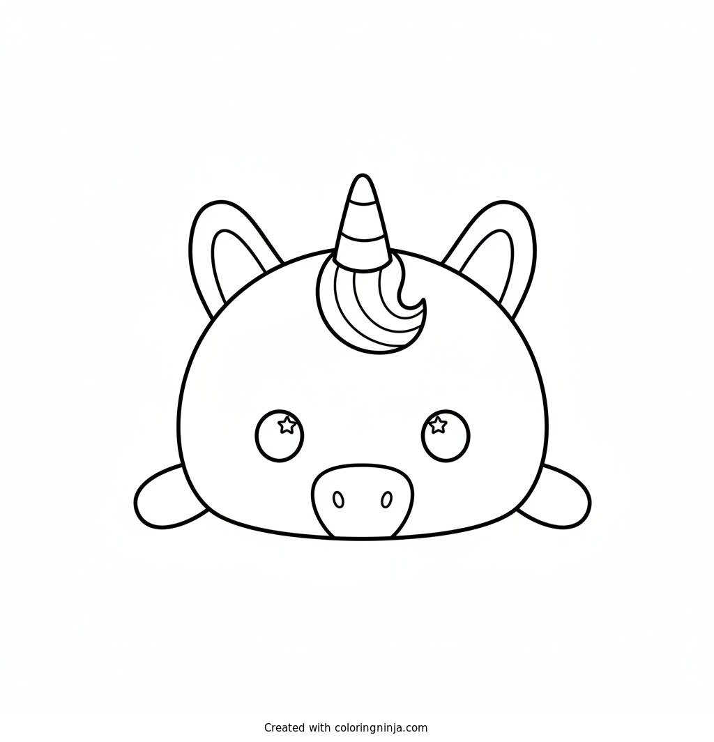Coloring page of unicorn