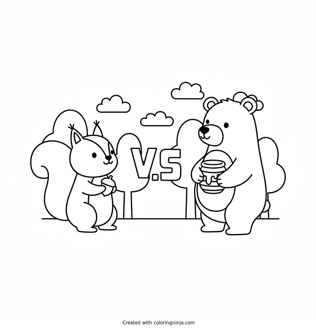 A coloring page of V.S